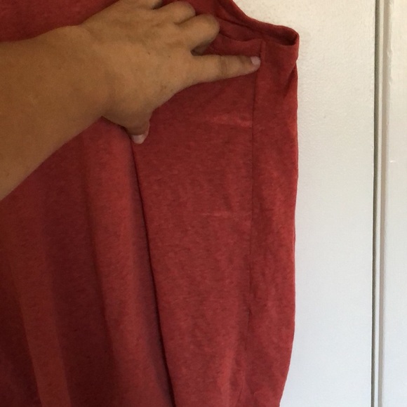 JCREW•Brick Red Split/Tie Back Tshirt - Picture 3 of 5